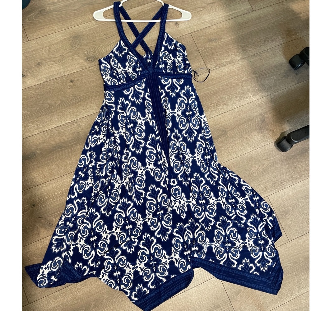 INC International Concepts Handkerchief-Hem Maxi Dress